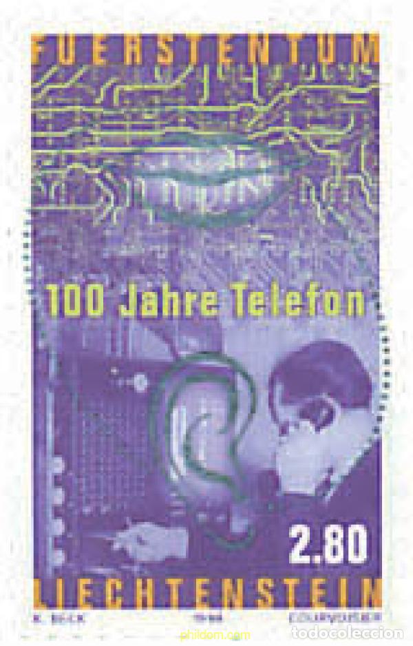 Sellos: 79968 MNH LIECHTENSTEIN 1998 CENTENARIO DEL TELEFONO EN LIECHTENSTEIN