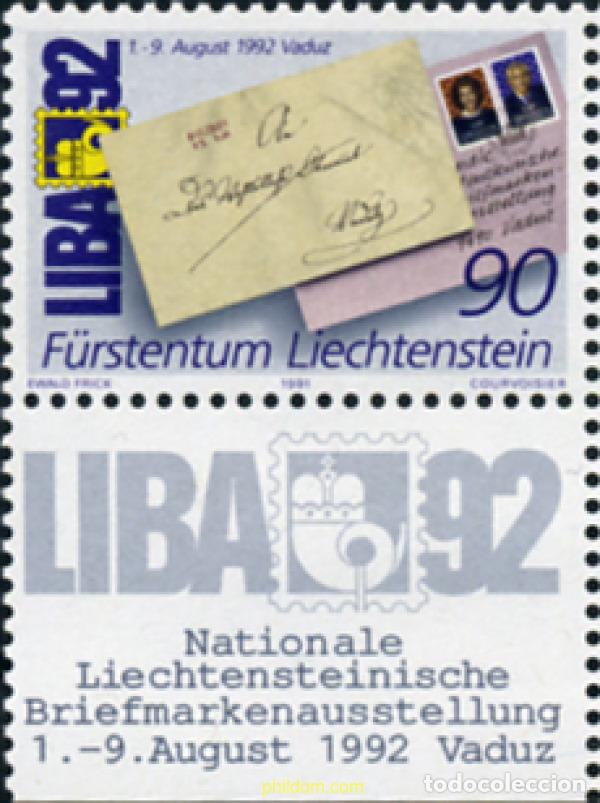 Sellos: 339261 MNH LIECHTENSTEIN 1991 LIBA 92. EXPOSICION FILATELICA NACIONAL