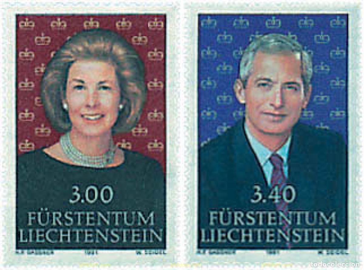 Sellos: 80794 MNH LIECHTENSTEIN 1991 RETRATOS DE LOS PRINCIPES