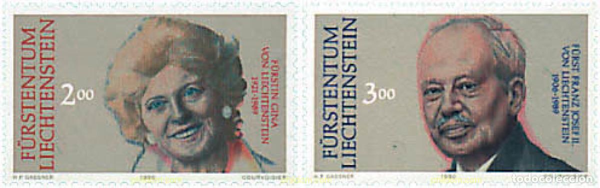 Briefmarken: 81645 MNH LIECHTENSTEIN 1990 RETRATOS DE LOS PRINCIPES