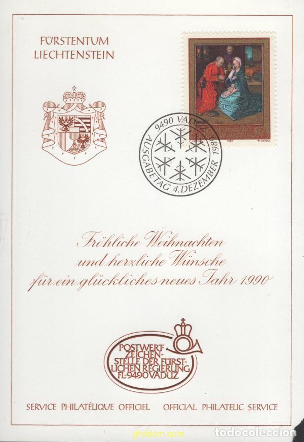 Sellos: 643837 MNH LIECHTENSTEIN 1989 NAVIDAD. PINTURAS DE HUGO VAN DER GOES
