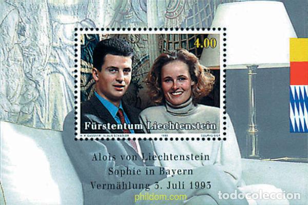 Sellos: 77686 MNH LIECHTENSTEIN 1993 BODA DEL PRINCIPE HEREDERO ALOIS Y LA DUQUESA SOPHIE DE BAVIERA