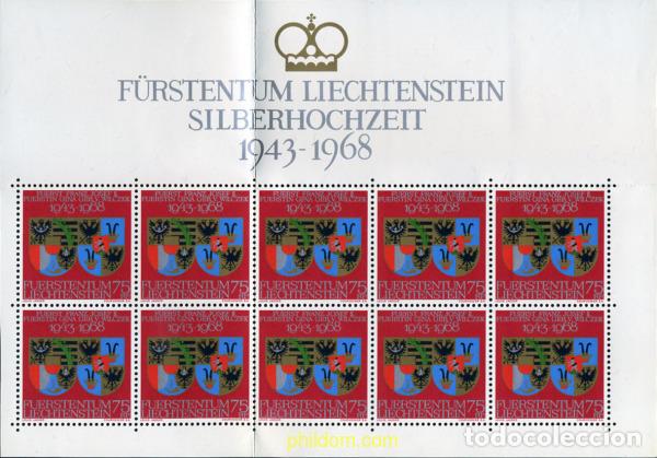 Sellos: 12157 MNH LIECHTENSTEIN 1968 BODAS DE PLATA DE LOS PRINCIPES