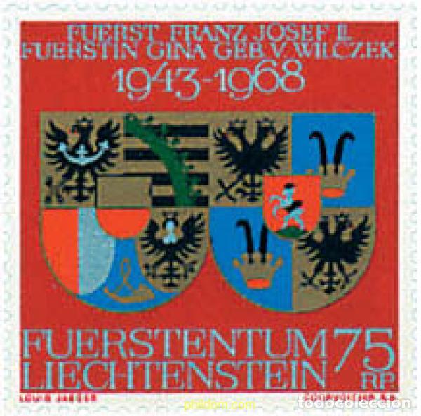 Sellos: 81633 MNH LIECHTENSTEIN 1968 BODAS DE PLATA DE LOS PRINCIPES