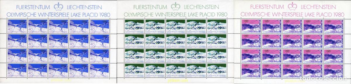 Sellos: 8448 MNH LIECHTENSTEIN 1979 13 JUEGOS OLIMPICOS INVIERNO LAKE PLACID 1980