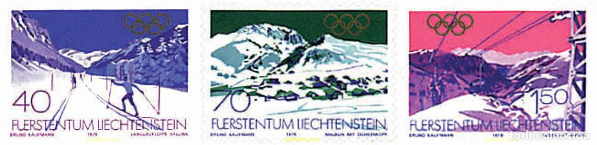 Sellos: 77628 MNH LIECHTENSTEIN 1979 13 JUEGOS OLIMPICOS INVIERNO LAKE PLACID 1980