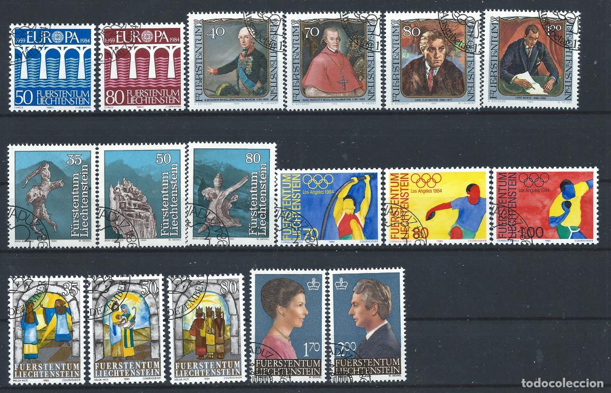 Sellos: Liechtenstein Lot 17 Tp Obl (FU) Ann&eacute;e 1984