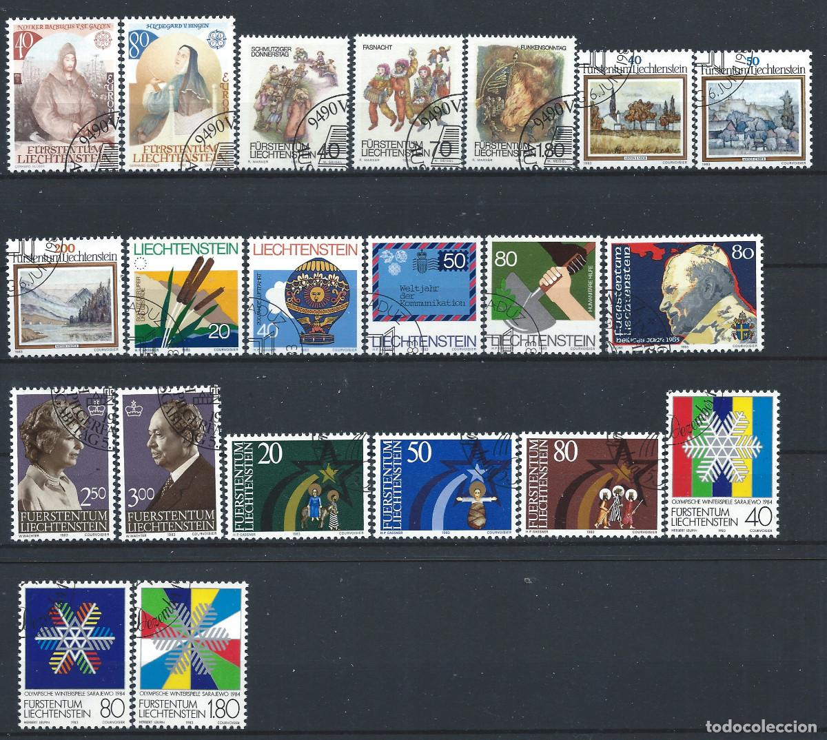 Sellos: Liechtenstein Lot 21 Tp Obl (FU) Ann&eacute;e 1983