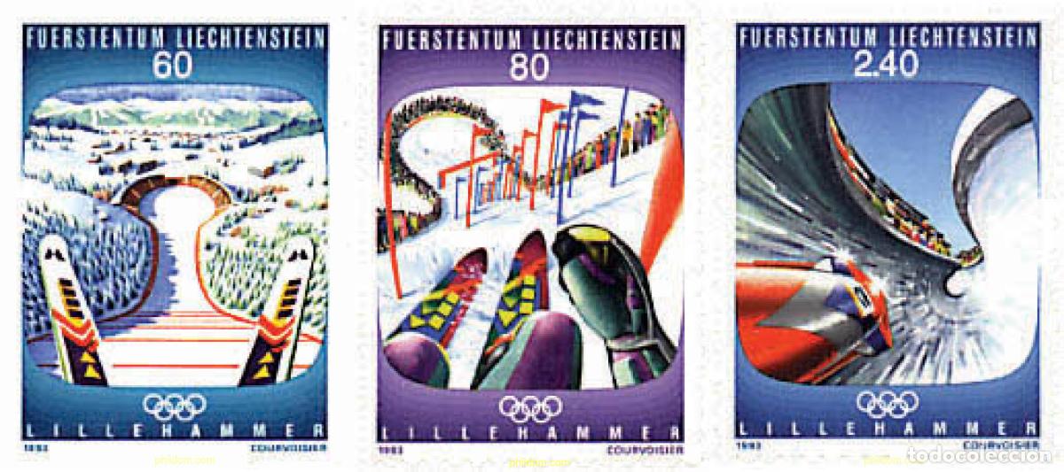 Sellos: 77687 MNH LIECHTENSTEIN 1993 17 JUEGOS OLIMPICOS INVIERNO LILLEHAMMER 1994