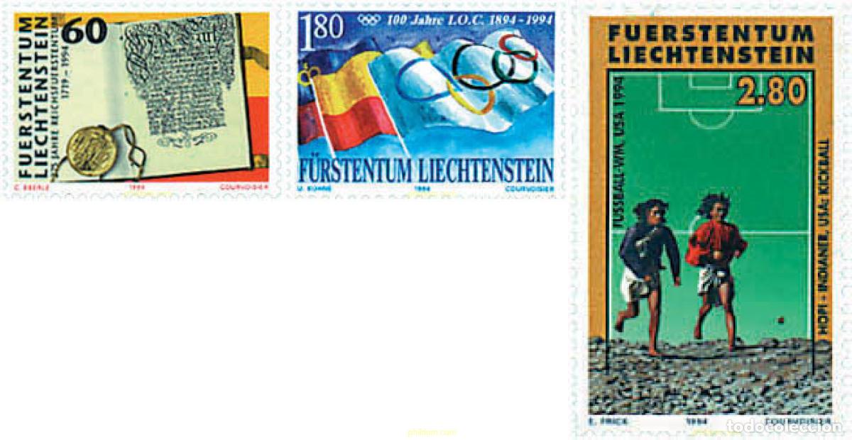 Sellos: 80183 MNH LIECHTENSTEIN 1994 ANIVERSARIOS Y ACONTECIMIENTOS