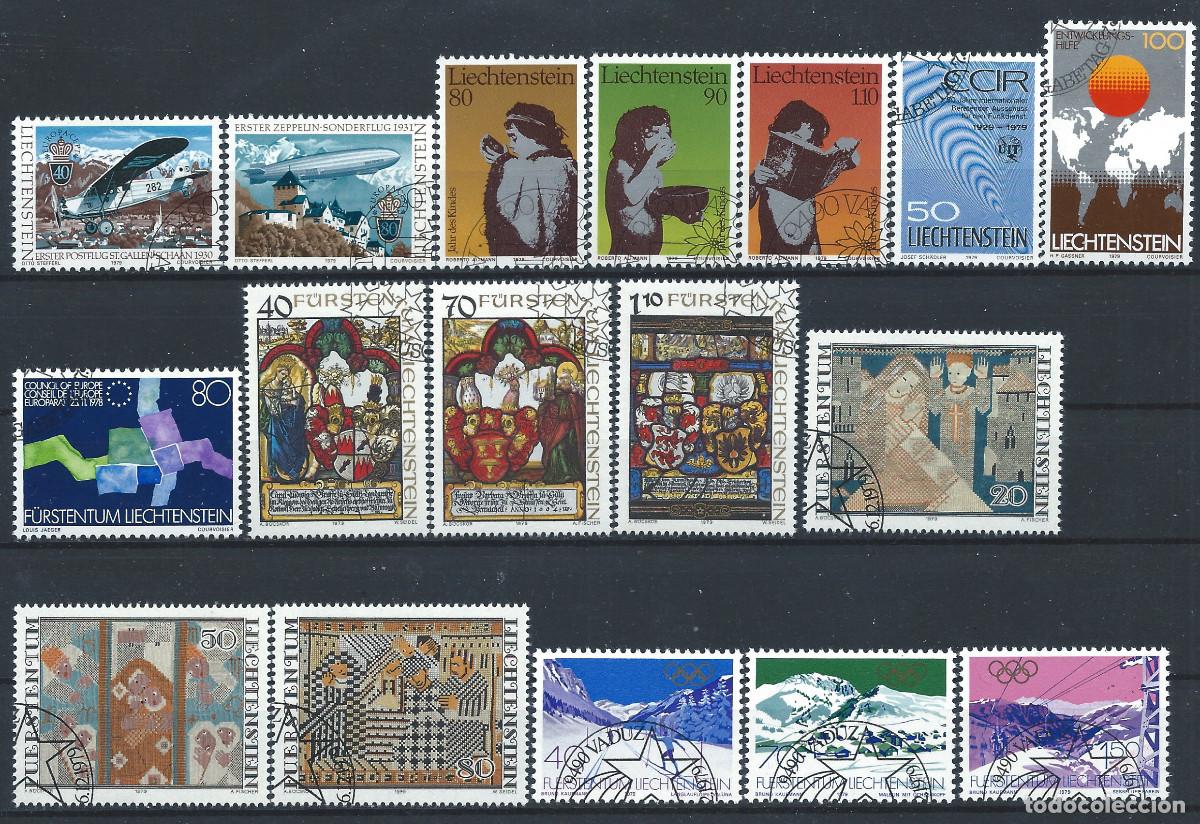 Sellos: Liechtenstein Lot 17 Tp Obl (FU) Ann&eacute;e 1979 (Manque N&deg;675)