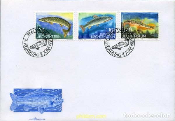 Sellos: 285258 MNH LIECHTENSTEIN 1989 PECES DE AGUA DULCE