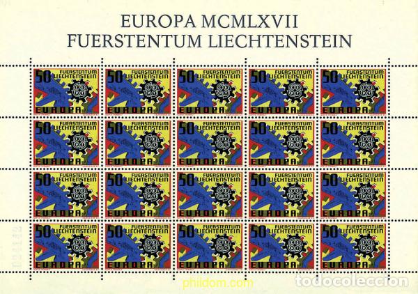 Sellos: 8804 MNH LIECHTENSTEIN 1967 EUROPA CEPT. ENGRANAJES