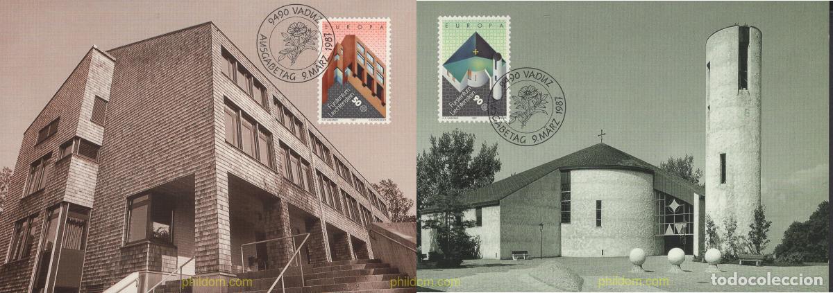 Sellos: 643886 MNH LIECHTENSTEIN 1987 EUROPA CEPT. ARQUITECTURA MODERNA