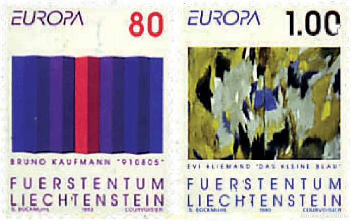 Sellos: 78285 MNH LIECHTENSTEIN 1993 EUROPA CEPT. ARTE CONTEMPORANEO
