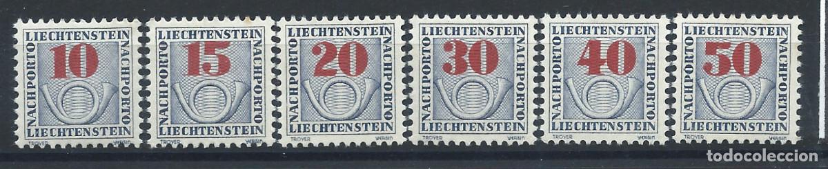 Sellos: Liechtenstein Taxe N&deg;22/24 + 26/28** (MNH) 1940 - Chiffres