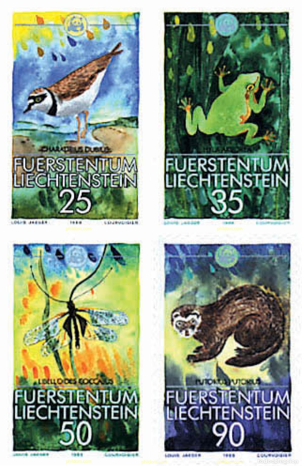 Sellos: 82881 MNH LIECHTENSTEIN 1989 PROTECCION DE LA NATURALEZA