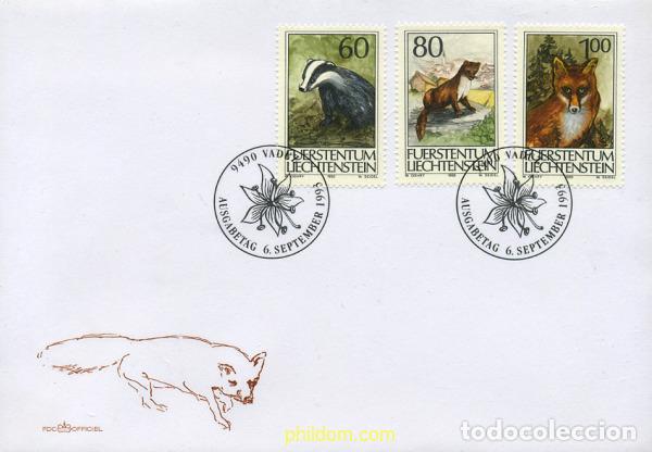 Sellos: 285915 USED LIECHTENSTEIN 1993 FAUNA