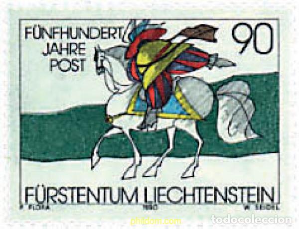 Sellos: 77680 MNH LIECHTENSTEIN 1990 500 ANIVERSARIO DE LAS RELACIONES POSTALES EN EUROPA