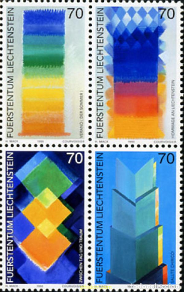 Sellos: 339265 MNH LIECHTENSTEIN 1998 HOMENAJE A LIECHTENSTEIN. OBRAS DE HEINZ MACK