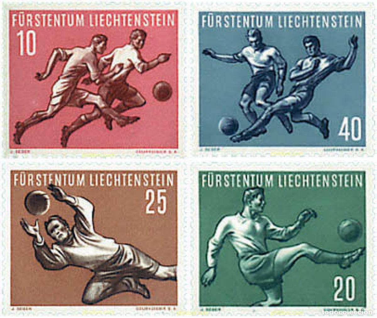 Francobolli: 339239 HINGED LIECHTENSTEIN 1954 FUTBOL