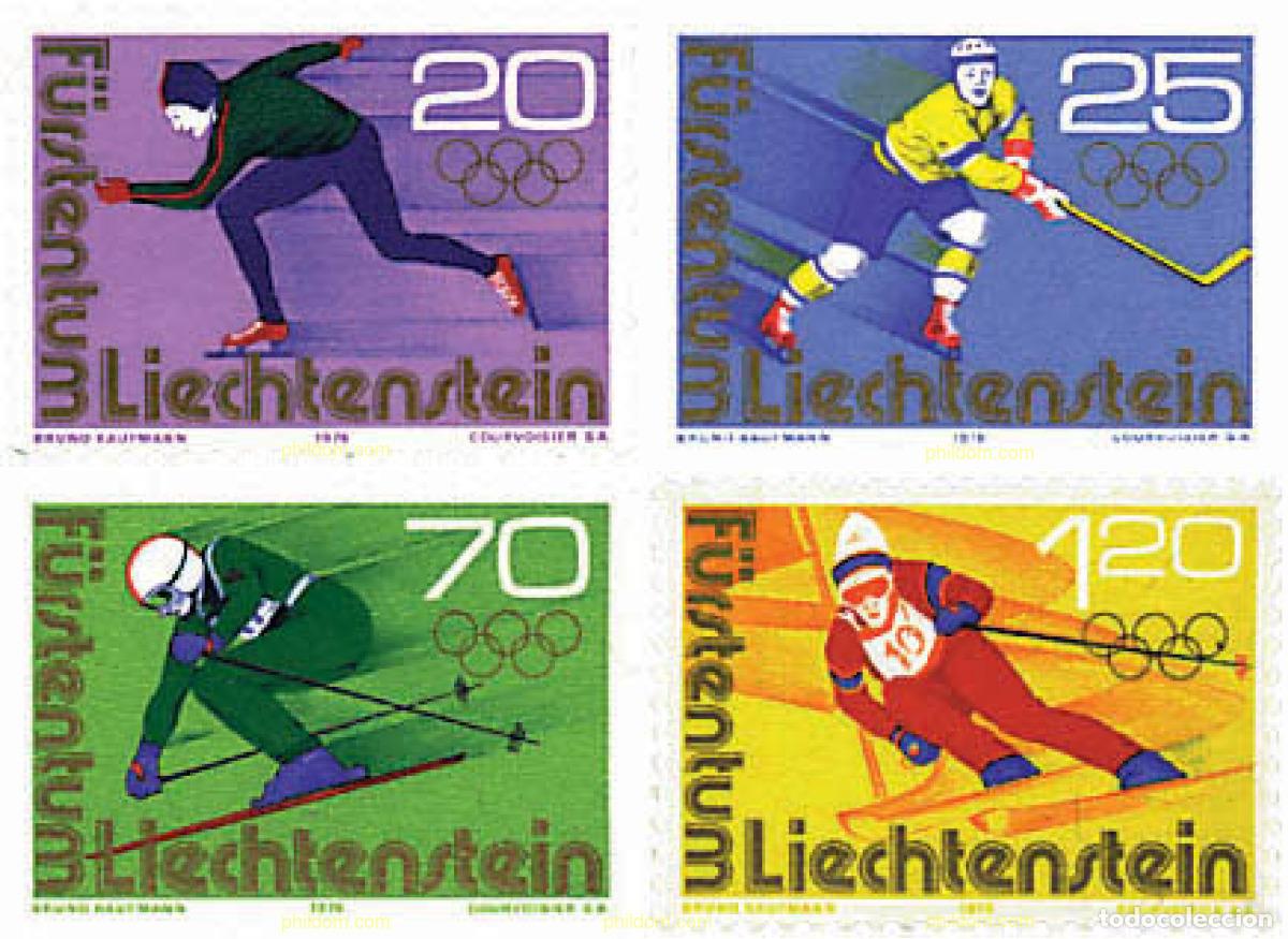 Sellos: 280911 HINGED LIECHTENSTEIN 1975 12 JUEGOS OLIMPICOS INVIERNO INNSBRUCK 1976