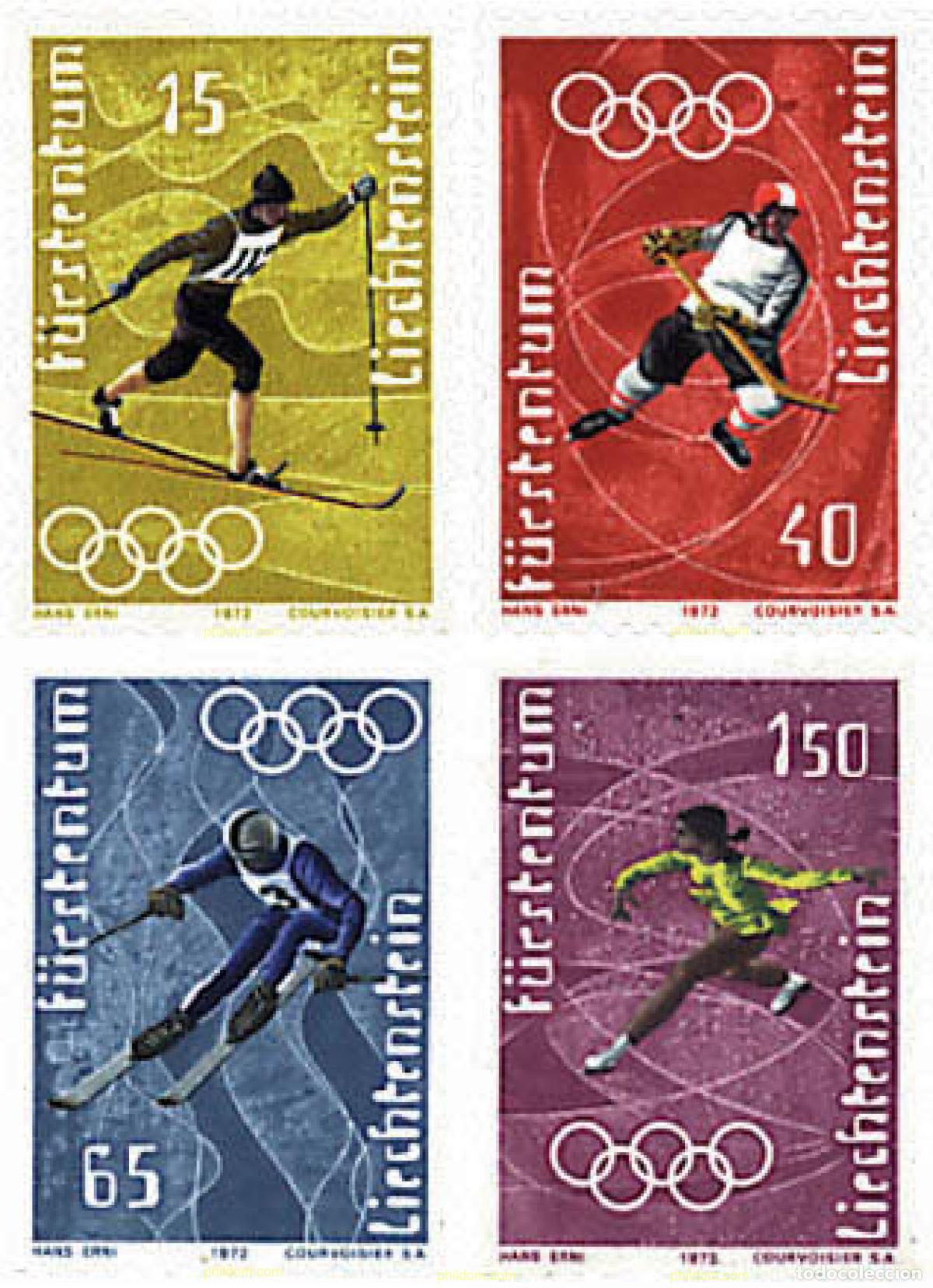 Sellos: 79581 MNH LIECHTENSTEIN 1971 11 JUEGOS OLIMPICOS DE INVIERNO SAPPORO 1972