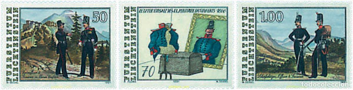 Sellos: 79837 MNH LIECHTENSTEIN 1991 ULTIMO REEMPLAZO DEL CONTINGENTE MILITAR EN LIECHTENSTEIN