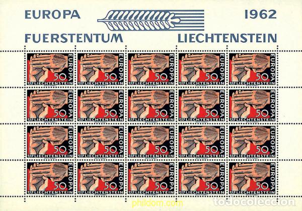 Sellos: 8799 MNH LIECHTENSTEIN 1962 EUROPA CEPT. MANOS SIMBOLICAS