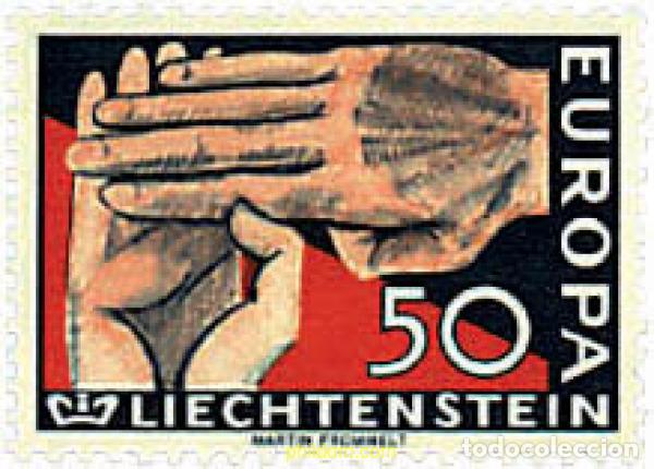 Sellos: 82154 MNH LIECHTENSTEIN 1962 EUROPA CEPT. MANOS SIMBOLICAS