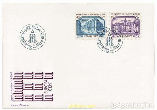 Sellos: 23433 MNH LIECHTENSTEIN 1978 EUROPA CEPT. ARQUITECTURA