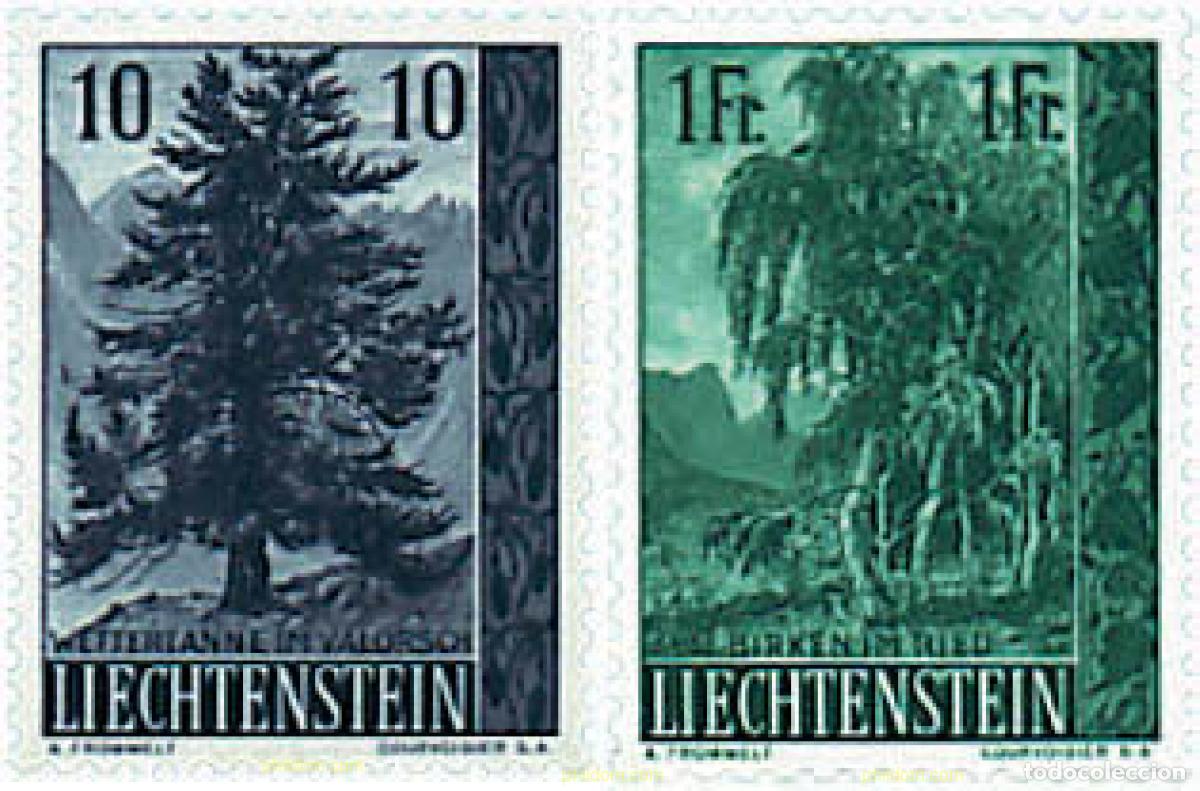 Sellos: 340732 MNH LIECHTENSTEIN 1957 ARBOLES Y ARBUSTOS