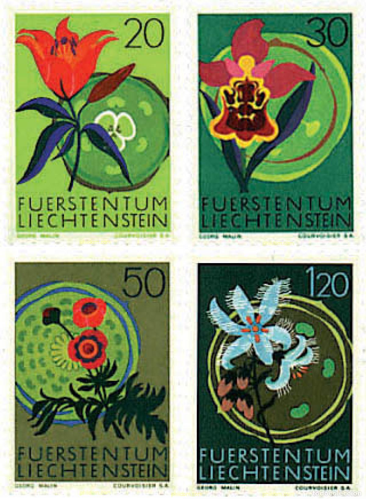 Sellos: 100138 MNH LIECHTENSTEIN 1970 A&Ntilde;O EUROPEO PARA LA PROTECCION DE LA NATURALEZA
