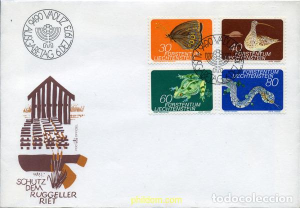 Sellos: 285912 USED LIECHTENSTEIN 1973 FAUNA DE LOS PANTANOS