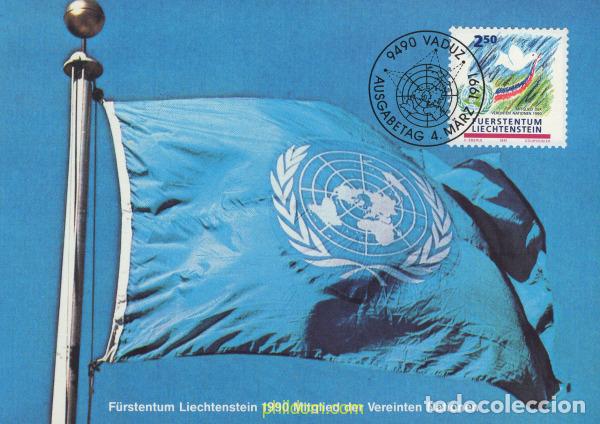 Sellos: 643716 MNH LIECHTENSTEIN 1991 ADMISION DE LIECHTENSTEIN A LA ONU