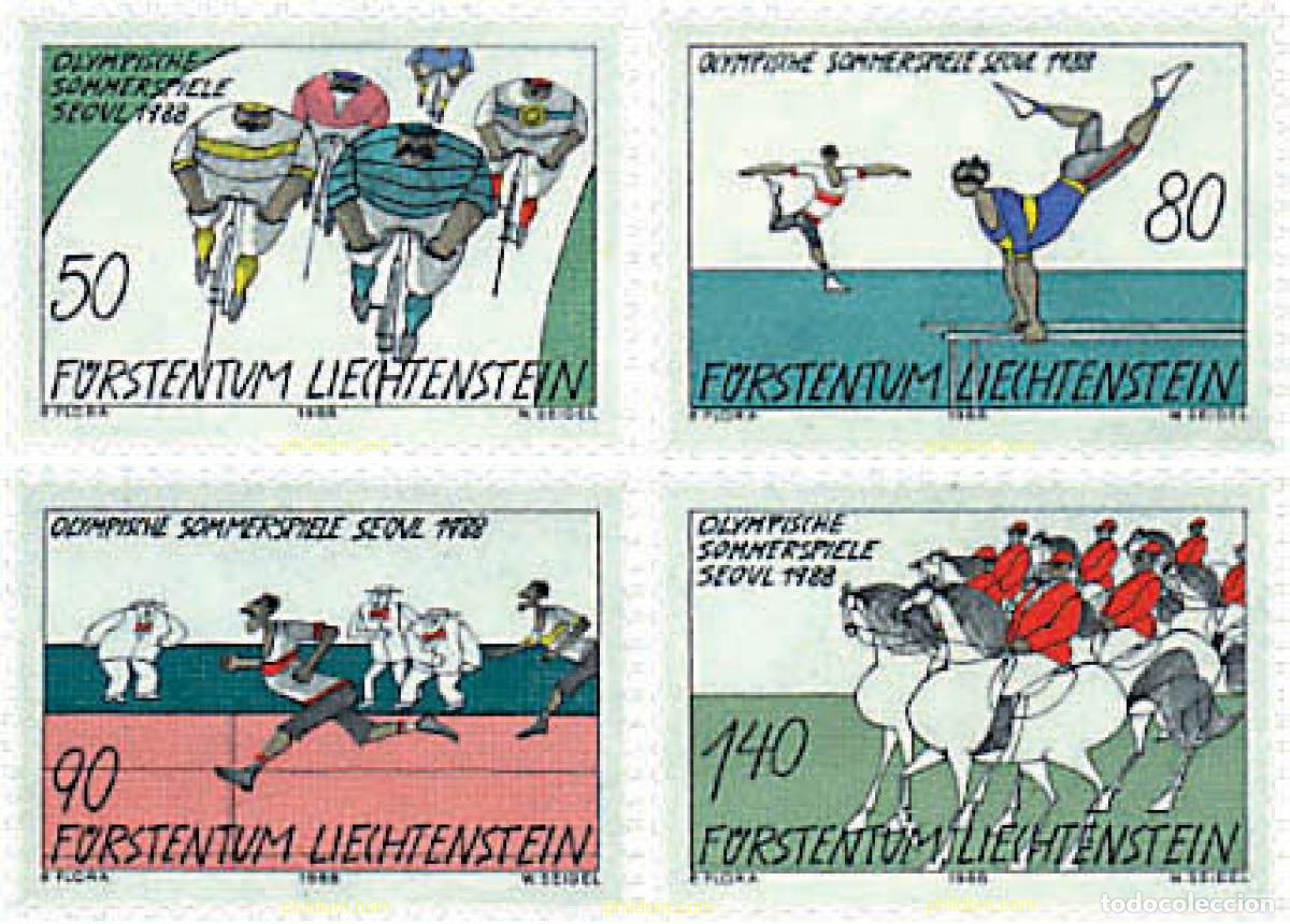 Sellos: 79820 MNH LIECHTENSTEIN 1988 24 JUEGOS OLIMPICOS VERANO SEUL 1988
