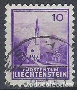 Sellos: LIECHTENSTEIN 1934-35 - TURISMO, IGLESIA DE SCHANA - USADO