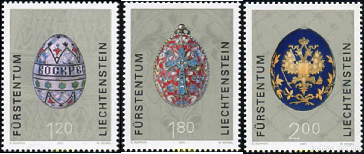 Sellos: 80178 MNH LIECHTENSTEIN 2001 HUEVOS DE PASCUA DEL TIEMPO DE LOS ZARES DE RUSIA