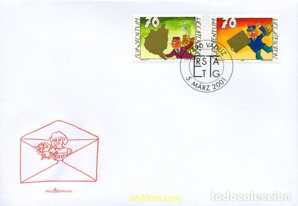 Sellos: 218478 MNH LIECHTENSTEIN 2001 SELLOS CON MENSAJES PARA RASCAR