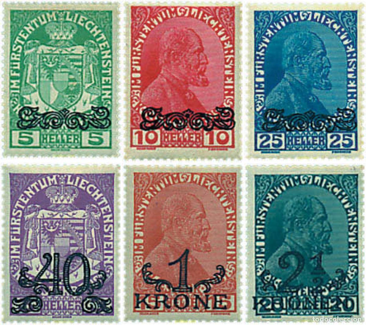 Sellos: 82946 HINGED LIECHTENSTEIN 1920 ESCUDO Y PRINCIPE JOHANN II