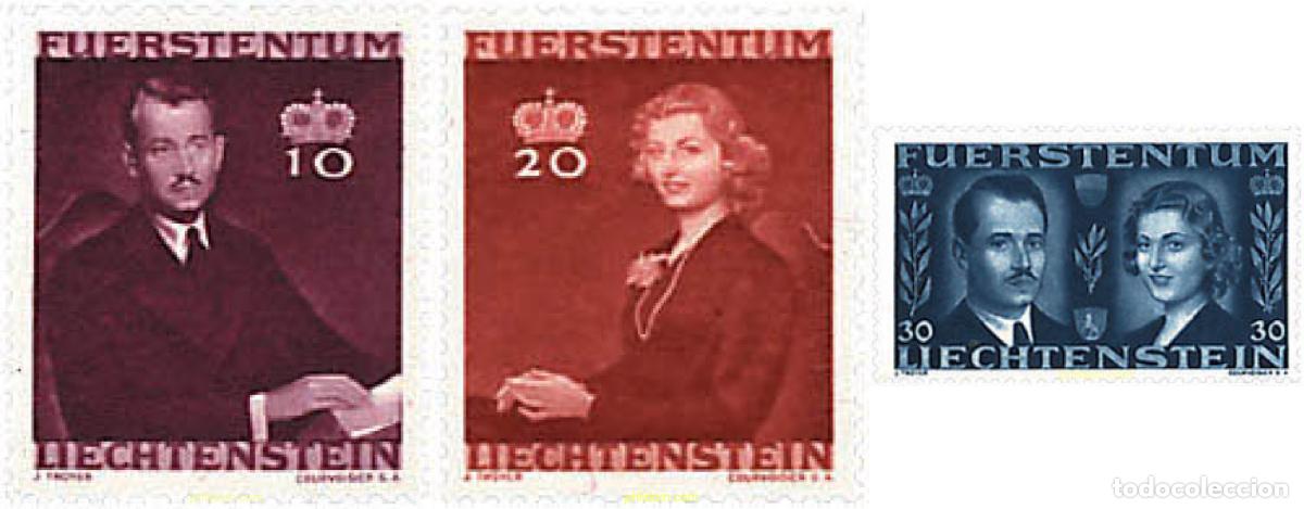 Sellos: 79980 MNH LIECHTENSTEIN 1943 BODA DEL PRINCIPE FRANZ JOSEPH II Y LA CONDESA GINA