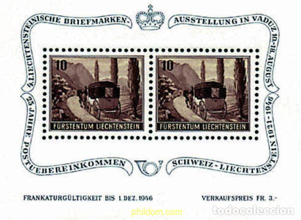 Sellos: 80754 MNH LIECHTENSTEIN 1946 EXPOSICION FILATELICA DE VADUZ