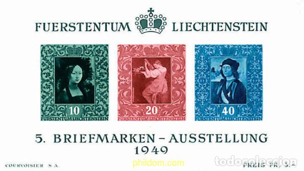 Sellos: 80756 MNH LIECHTENSTEIN 1949 EXPOSICION FILATELICA DE VADUZ