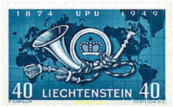 Sellos: 79283 MNH LIECHTENSTEIN 1949 75 ANIVERSARIO DE LA UPU
