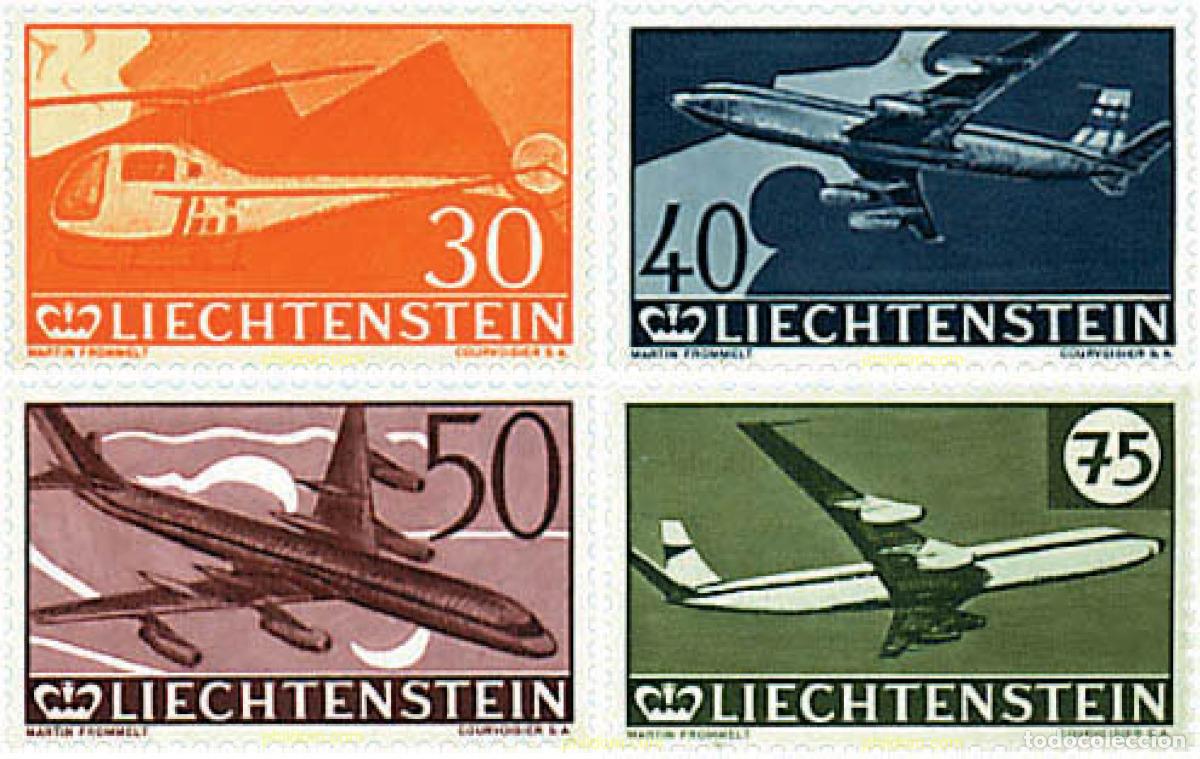 Selos: 80763 MNH LIECHTENSTEIN 1960 30 ANIVERSARIO DEL SELLO AEREO
