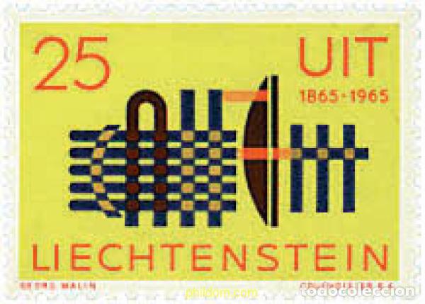 Timbres: 77581 MNH LIECHTENSTEIN 1965 CENTENARIO DE LA UNION INTERNACIONAL DE TELECOMUNICACIONES