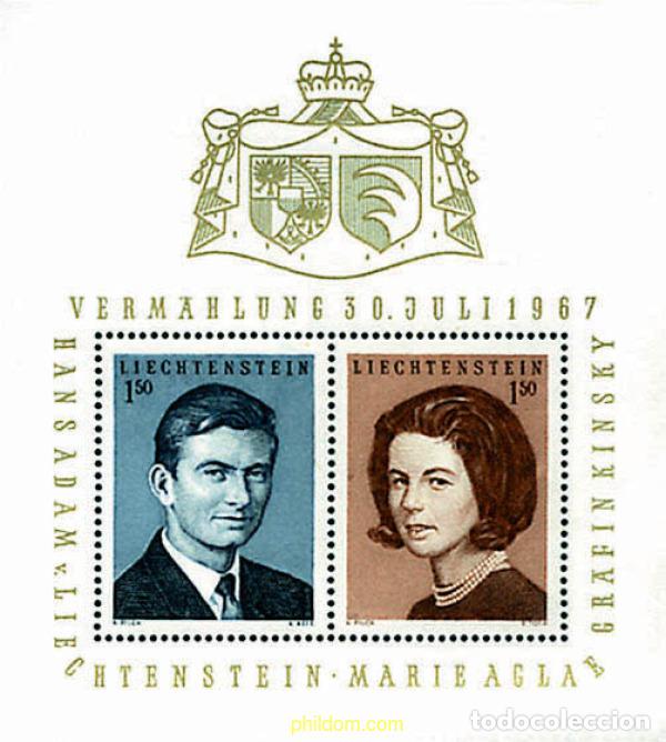 Timbres: 80765 MNH LIECHTENSTEIN 1967 BODA PRINCIPESCA