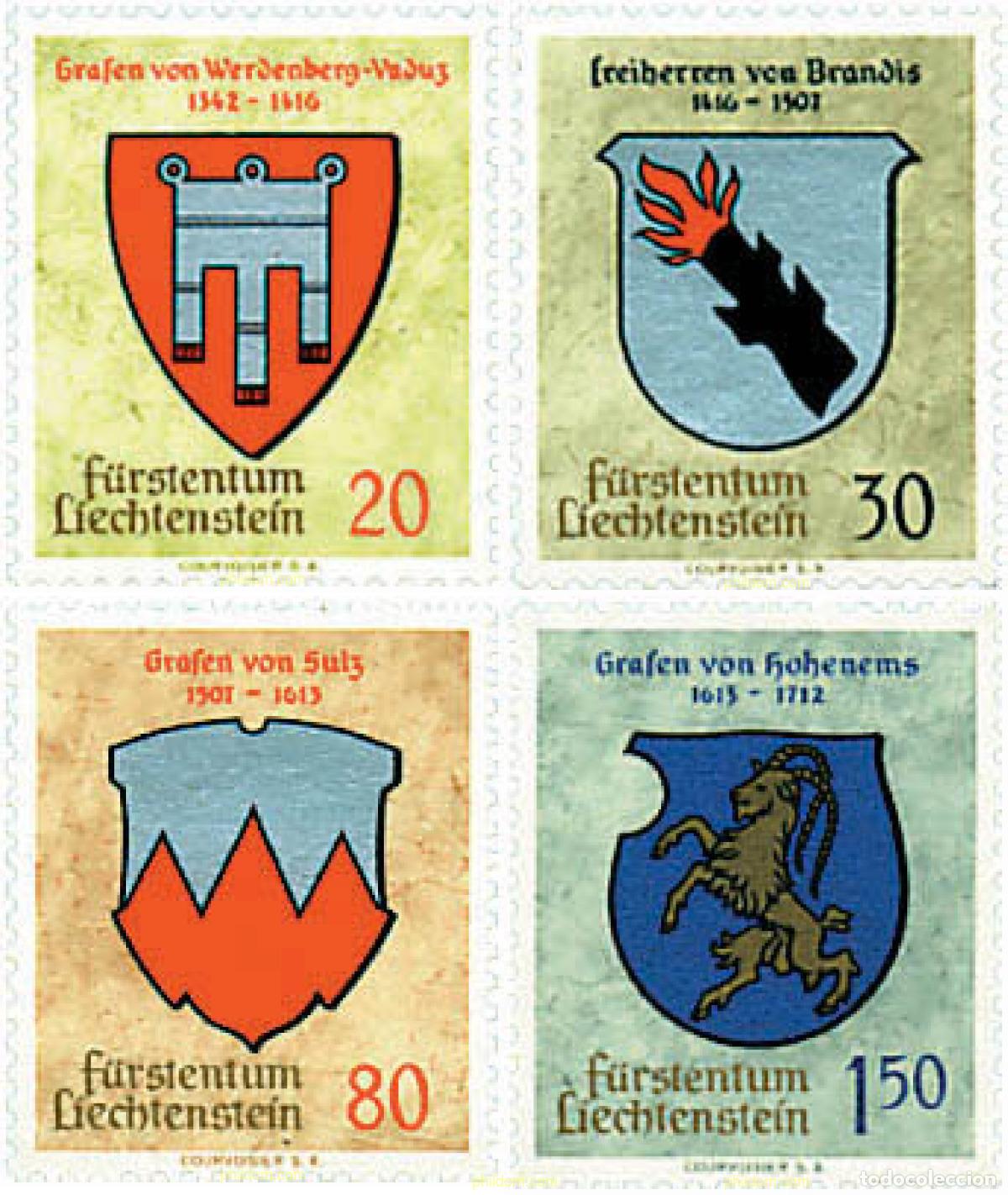 Sellos: 79560 MNH LIECHTENSTEIN 1964 ESCUDOS DE LIECHTENSTEIN