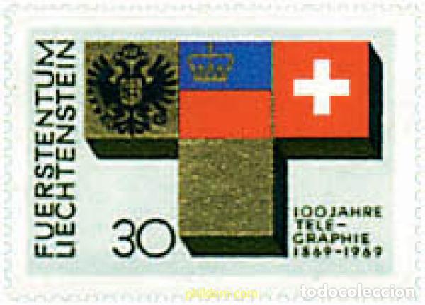 Sellos: 79580 MNH LIECHTENSTEIN 1969 CENTENARIO DEL TELEGRAFO