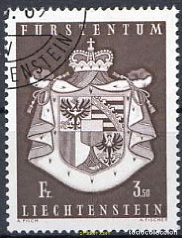 Sellos: 218239 USED LIECHTENSTEIN 1969 ESCUDO DE ARMAS DEL PRINCIPADO